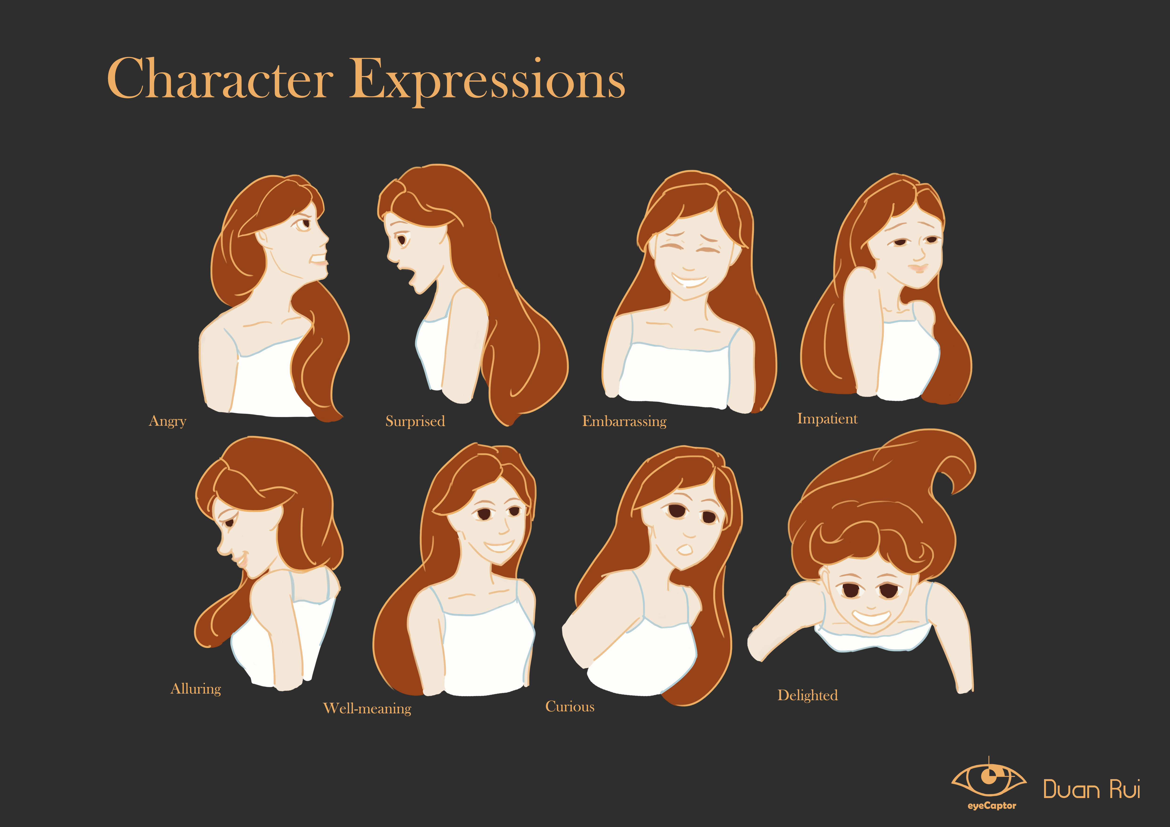 Character facial expression studies