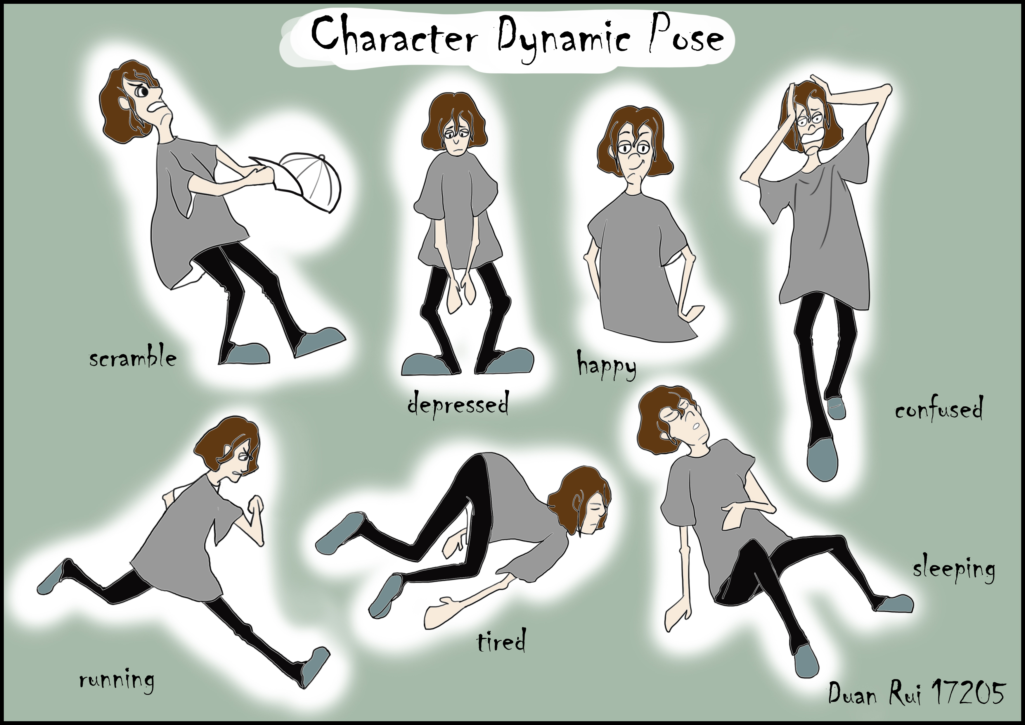 Character dynamic pose study