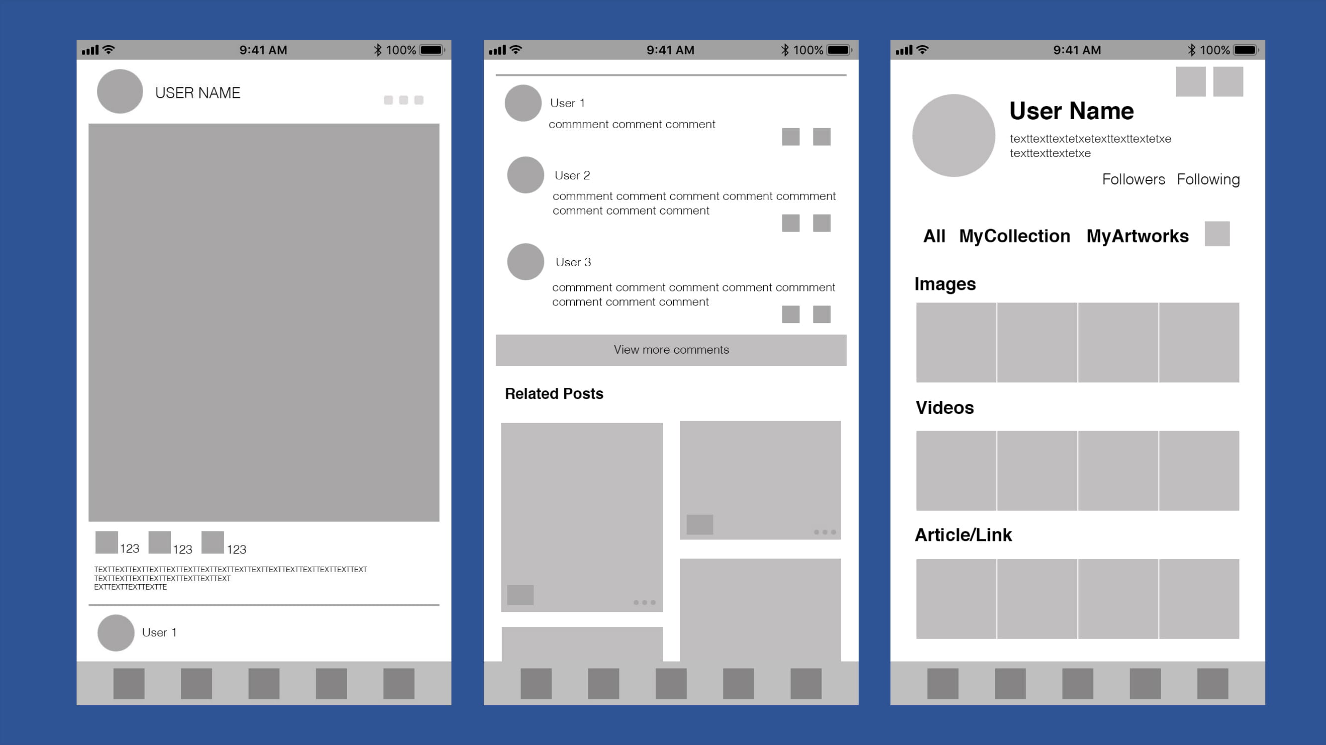 ArtCenter feature map and user-flow diagrams