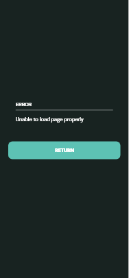 Feather prototype error message screen