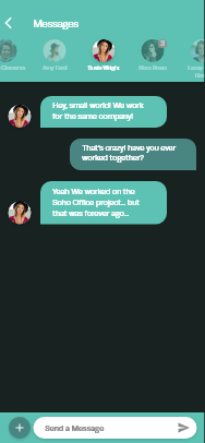 Feather prototype message screen