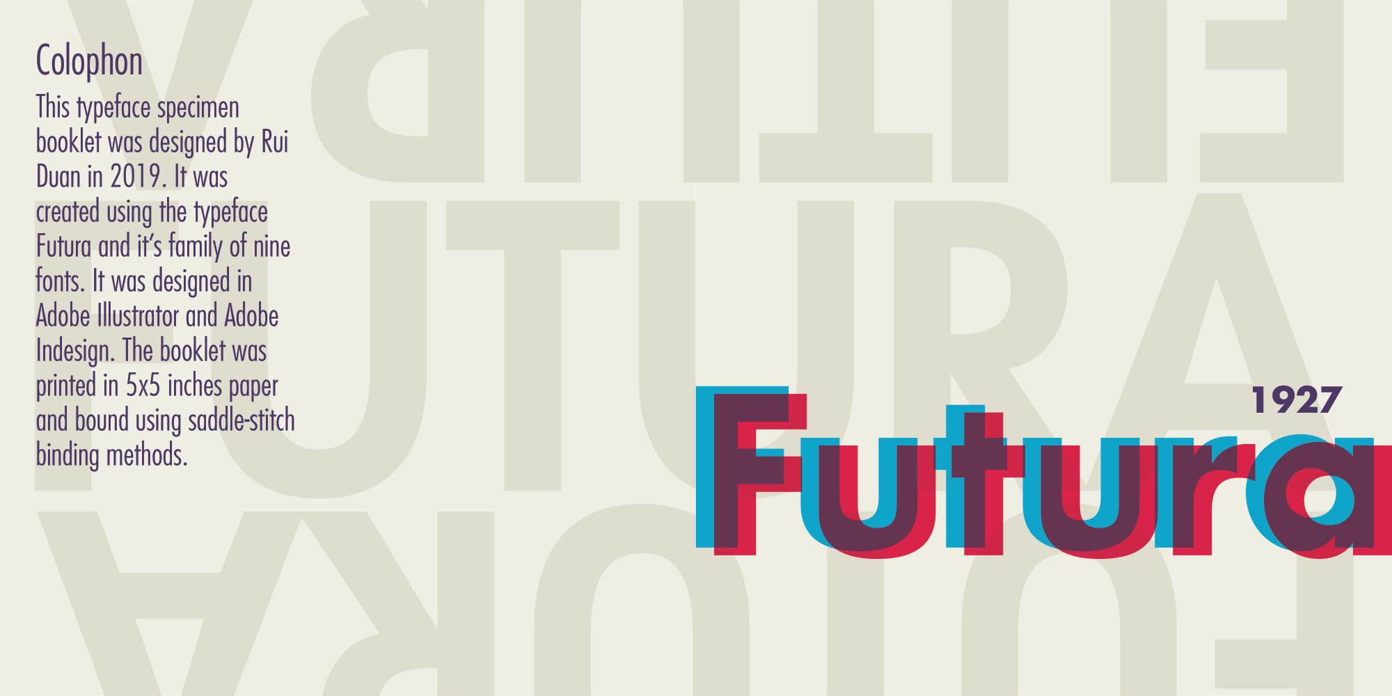 Futura specimen and selected typography explorations preview