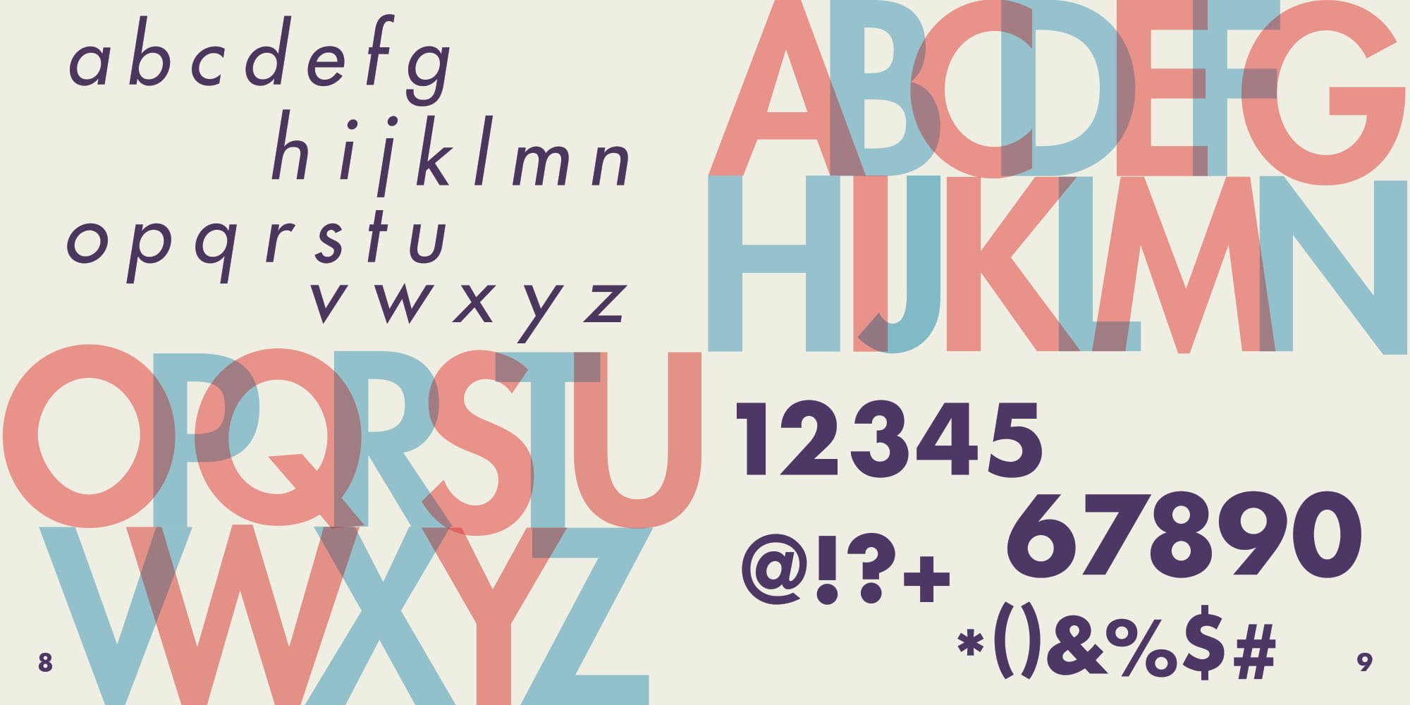 Final Futura alphabet and numeral specimen spread