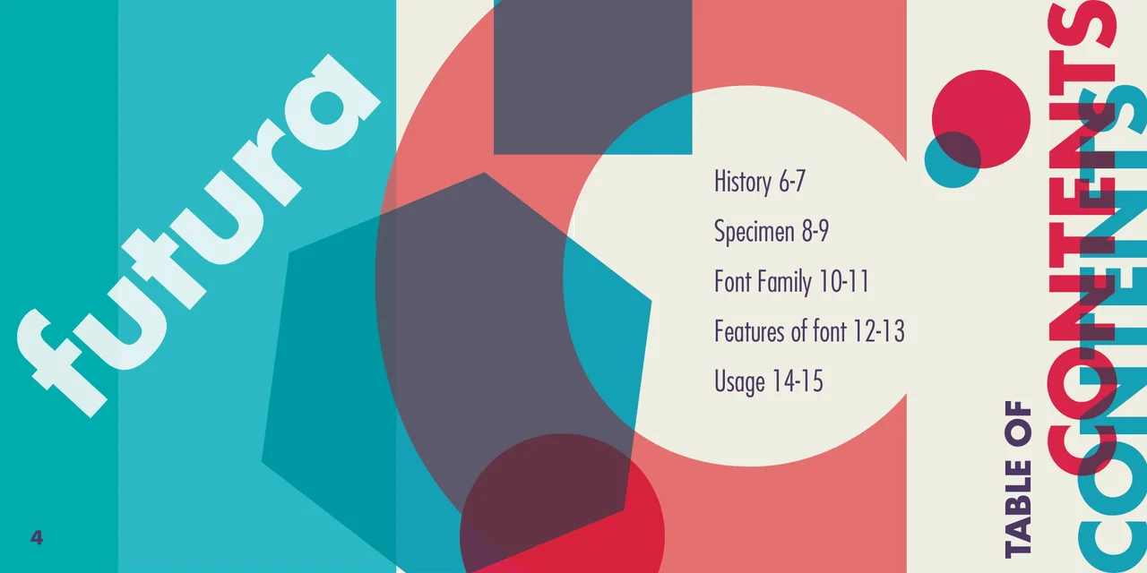 Final Futura Booklet table of contents spread